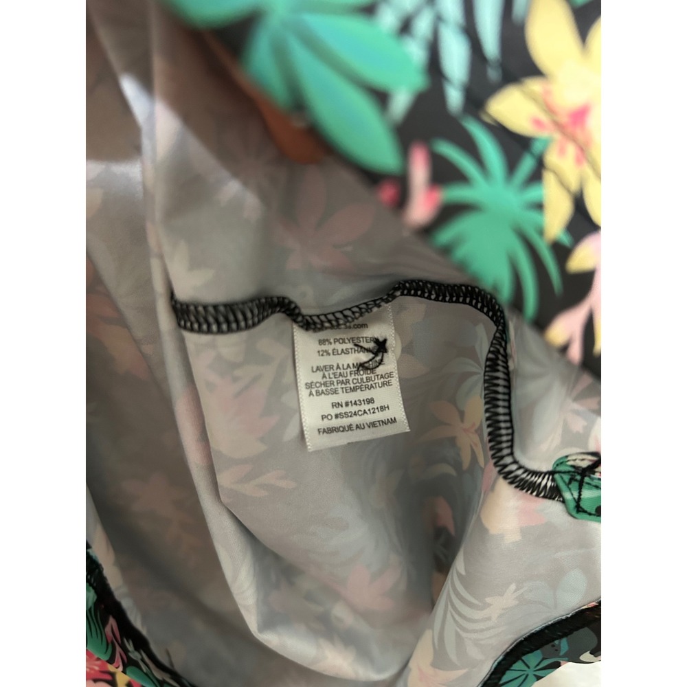 Chubbies Polo Shirt Mens XXL Black Multi Tropical Floral Performance Aloha Golf - Picture 3 of 5